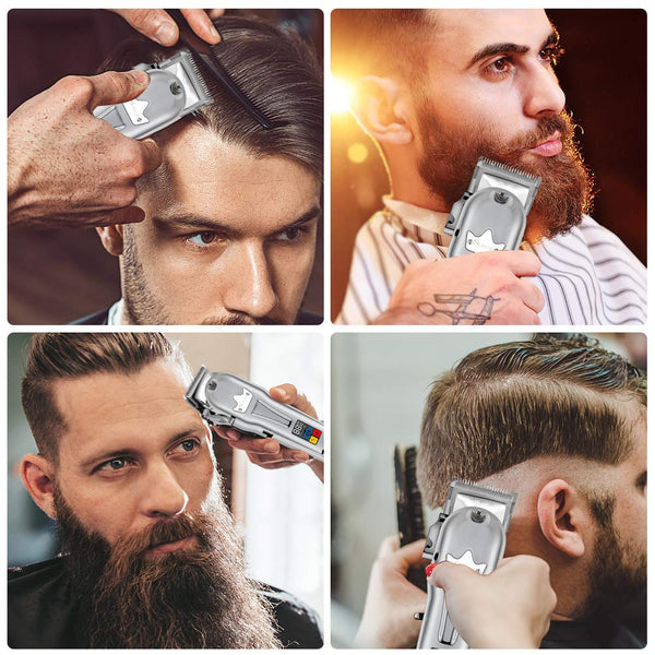 Clamanta Beauty Gris Deux Tondeuse à cheveux et barbe sans fil rechargeable