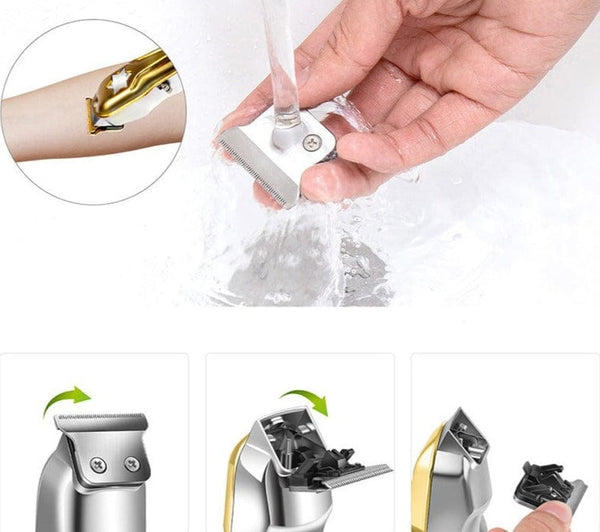 Clamanta Beauty Gris Deux Tondeuse à cheveux et barbe sans fil rechargeable