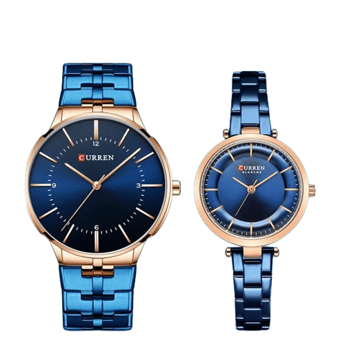 Clamanta Beauty Marine Deux montre pour amoureux en acier inoxydable
