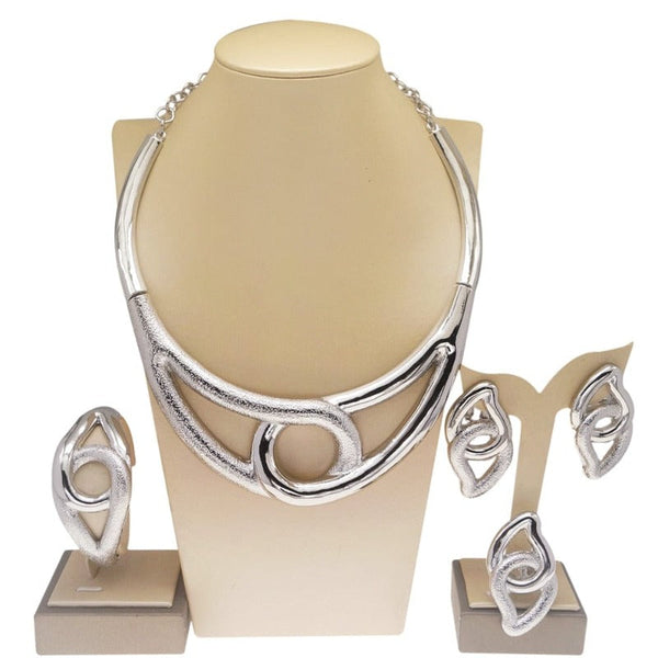 Clamanta Beauty Model-2 collier design simple et chic en plaqué or italien pour femmes