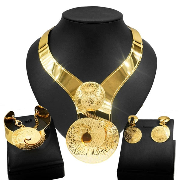 Clamanta Beauty Model-3 Ensemble de bijoux style fleur pour femmes
