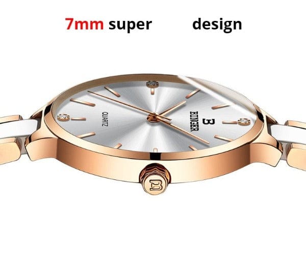 Clamanta Beauty Montre Bracelets en céramique bracelet saphir Montre étanche de luxe pour femme