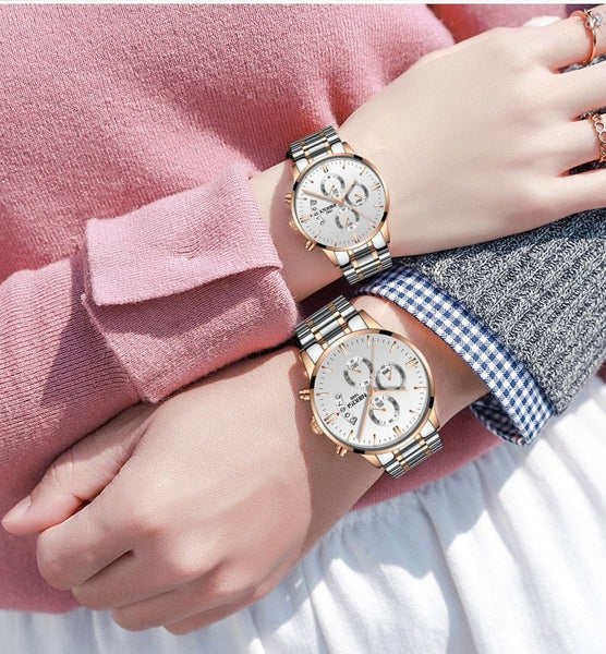 Clamanta Beauty Montre Chronographe simple et chic de Couple