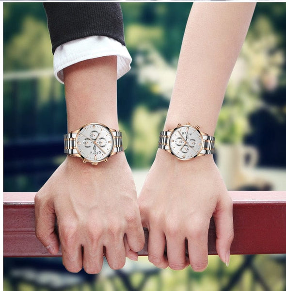 Clamanta Beauty Montre Chronographe simple et chic de Couple