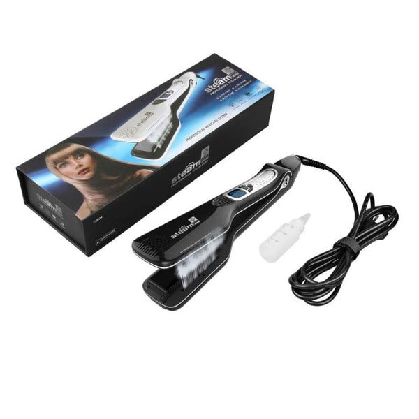 Clamanta Beauty Noir Fer à lisser vapeur- peigne électrique professionnel pour cheveux