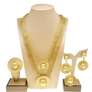 Bijoux or plaqué pour femme collier et boucles d'oreilles Bracelet bague