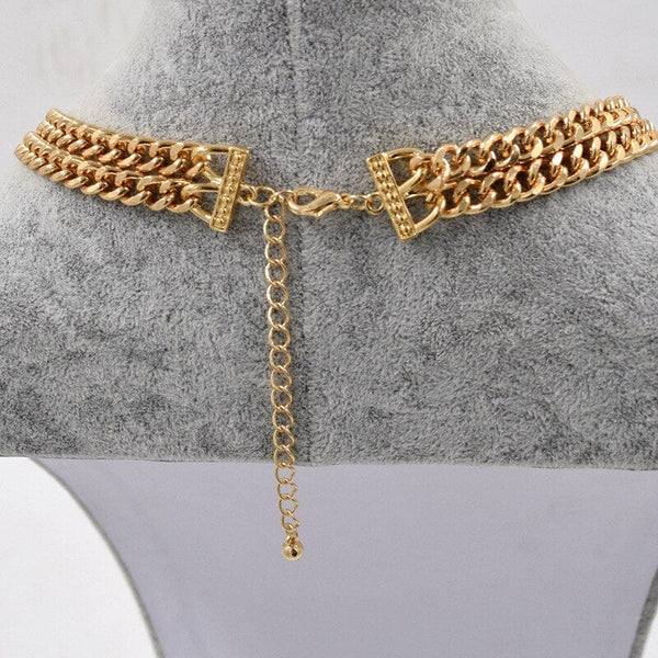 Clamanta Beauty Or Collier ras du cou en cristal fashion pour femme