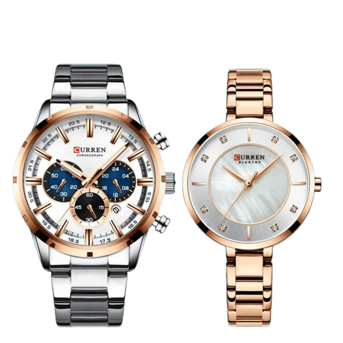 Clamanta Beauty Or Ensemble de montres de Couple