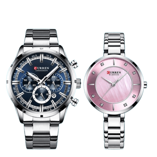 Clamanta Beauty Rose Ensemble de montres de Couple