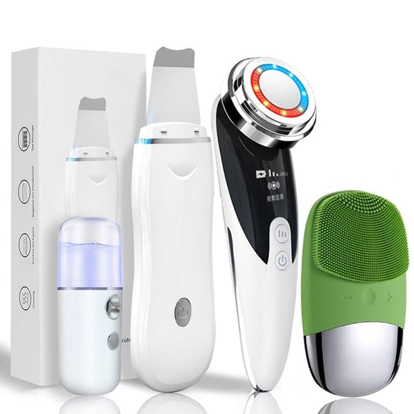 Clamanta Beauty Vert/Blanc Appareil de beauté Radio fréquence, masseur pour cou et le visage