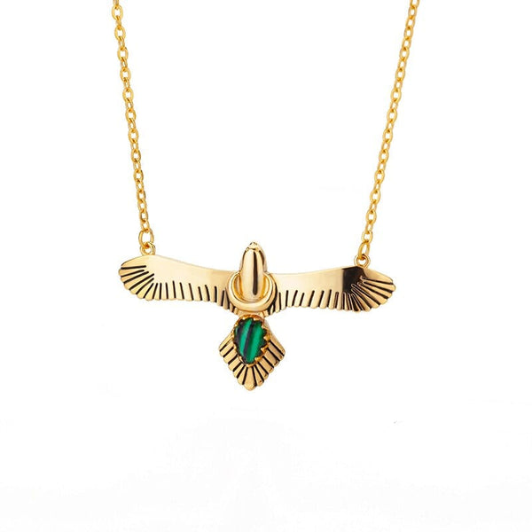 Clamanta Beauty Vert Collier pendentifs en acier inoxydable pour femme