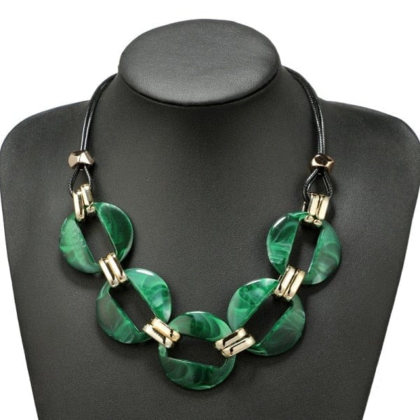 Clamanta Beauty Vert Collier ras du cou pour femme