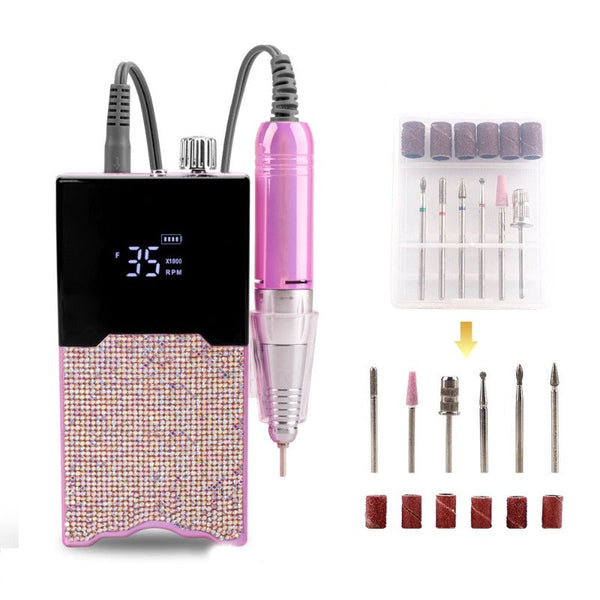 ClamantaBeauty  Noir Ponceuse à ongles électrique 35000rpm