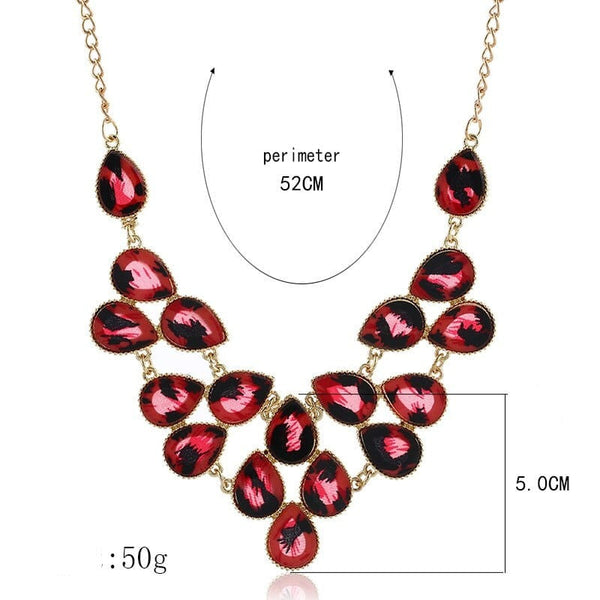 ClamantaBeauty Collier pour femme Fashion style léopard