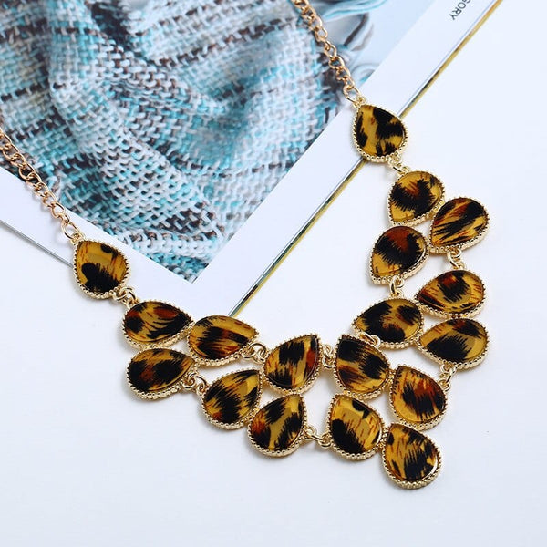 ClamantaBeauty Collier pour femme Fashion style léopard