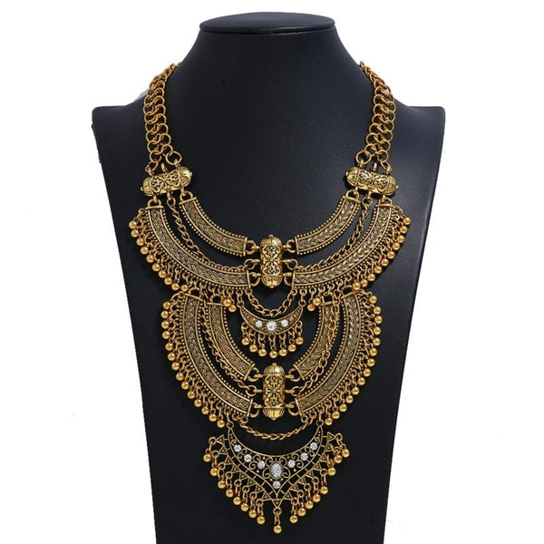 ClamantaBeauty Or Collier Vintage pour femmes, Style ethnique