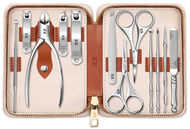 Clamanta Beauty  coupe-ongles Argent Kit coupe-ongles manucure et pédicure