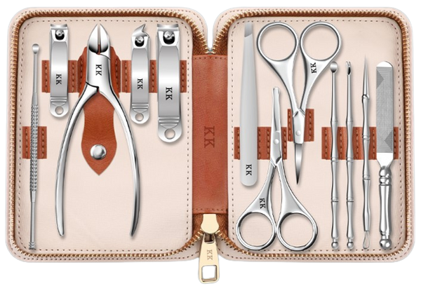 Clamanta Beauty  coupe-ongles Argent Kit coupe-ongles manucure et pédicure