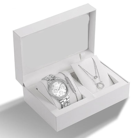 Clamanta Beauty  Ensemble montres à Quartz, Bracelet collier pour femme