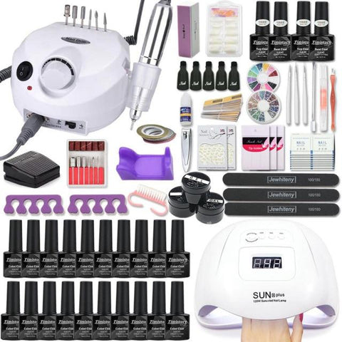 Clamanta Beauty  Kit de manucure 120W-20-202 Kit de manucure lampe Led perceuse à ongles gel vernis
