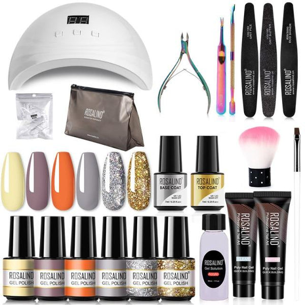 Clamanta Beauty  Kit de manucure kit de vernis à ongles gel semi-permanent avec lampe UV