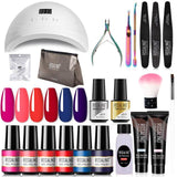 Clamanta Beauty  Kit de manucure psc-11gel 4 outils-11 / Blanc kit de vernis à ongles gel semi-permanent avec lampe UV