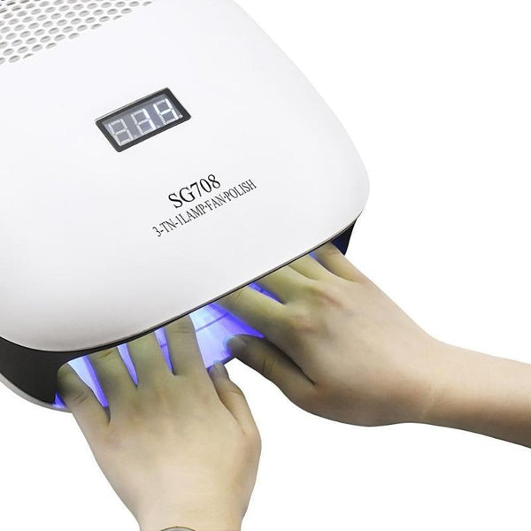 Clamanta Beauty  Lampe à ongles Perceuse à ongles 3en 1 lampes à Led Aspirateur