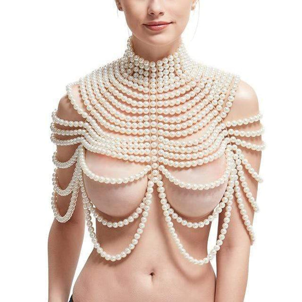 Clamanta Beauty Pendentif Colliers Blanc Bijoux Perle fashion pour femme