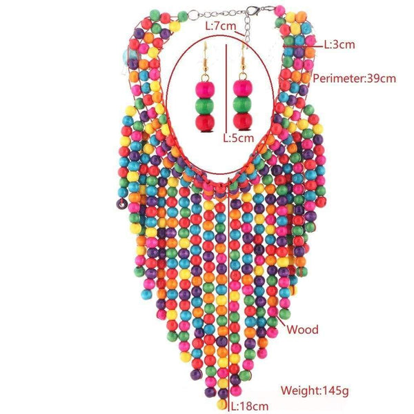 Clamanta Beauty Pendentif Colliers Collier colorées boucles d'oreilles pour femmes
