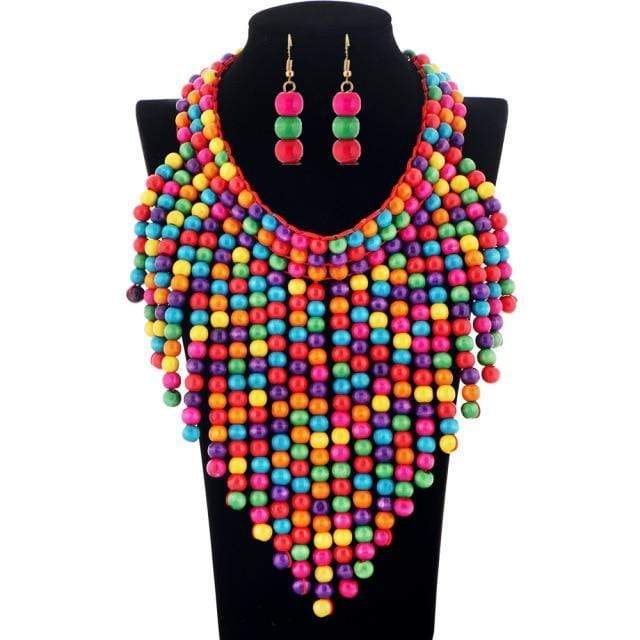 Clamanta Beauty Pendentif Colliers Orange / 45cm Collier colorées boucles d'oreilles pour femmes