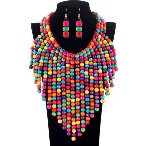 Clamanta Beauty Pendentif Colliers Orange / 45cm Collier colorées boucles d'oreilles pour femmes