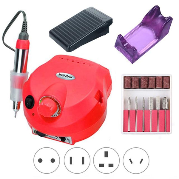 Clamanta Beauty  Perceuse35000rpm 35000 202 / Rouge Appareil manucure Perceuse électrique et accessoire de manucure