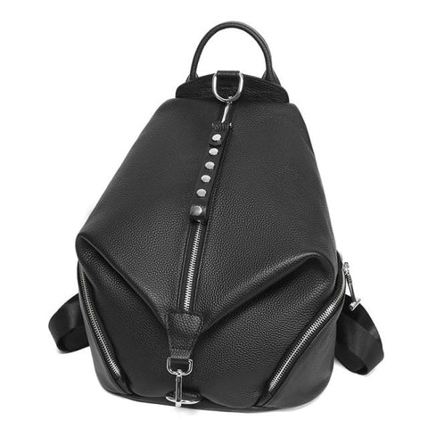 Clamanta Beauty  Sac à dos Noir Sac a dos cuir tendance de grande capacité