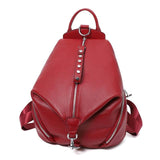 Clamanta Beauty  Sac à dos Rouge Sac a dos cuir tendance de grande capacité