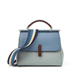 Clamanta Beauty Sac à main cuir Bleu Sac à main cuir véritable style fashion pour femmes