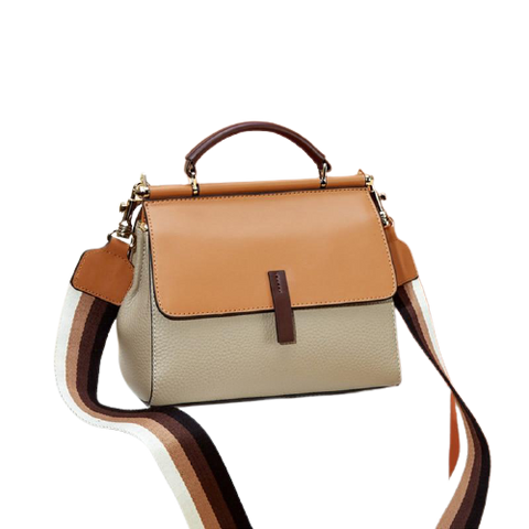 Clamanta Beauty Sac à main cuir Marron Sac à main cuir véritable style fashion pour femmes