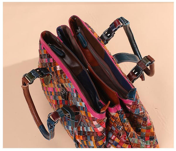 Clamanta Beauty  Sac à main femmes Sac à main tissé à la main pour femme