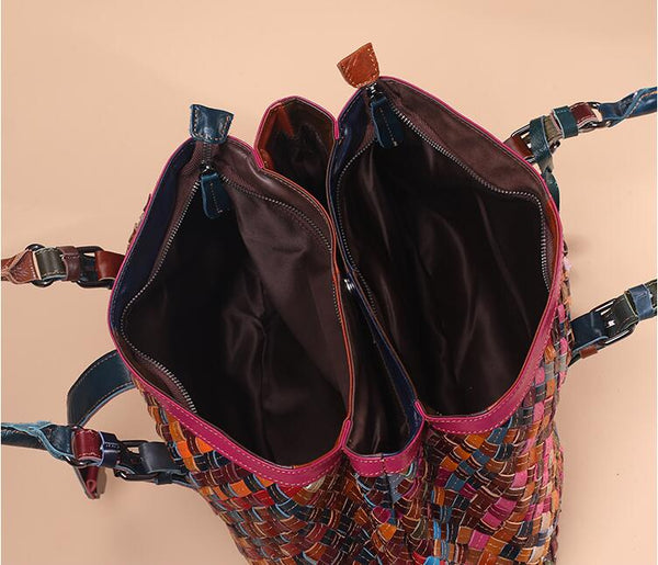 Clamanta Beauty  Sac à main femmes Sac à main tissé à la main pour femme