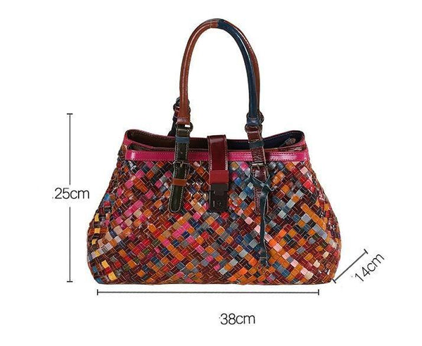 Clamanta Beauty  Sac à main femmes Sac à main tissé à la main pour femme