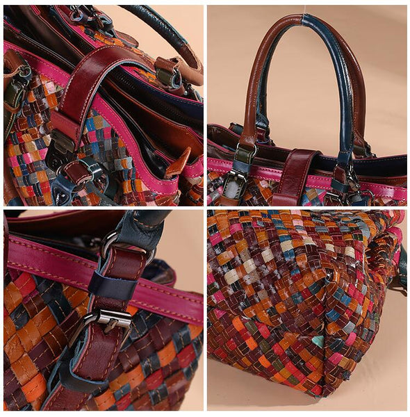 Clamanta Beauty  Sac à main femmes Sac à main tissé à la main pour femme