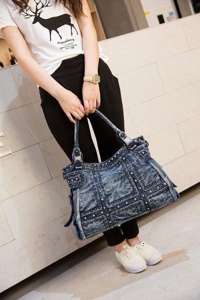 Clamanta Beauty  Sac à main Sac à main en denim pour femmes