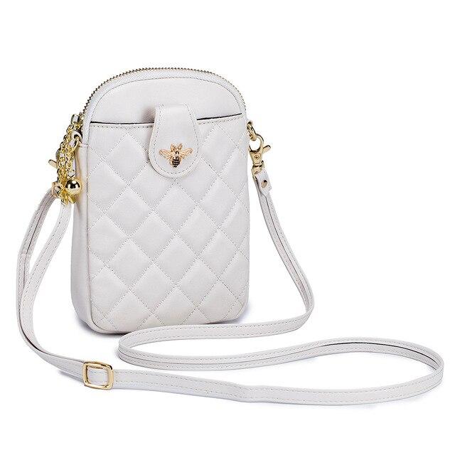 Clamanta Beauty  Sac bandoulière Blanc Sac à bandoulière en cuir véritable