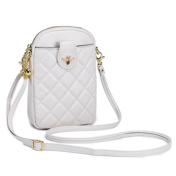 Clamanta Beauty  Sac bandoulière Blanc Sac à bandoulière en cuir véritable
