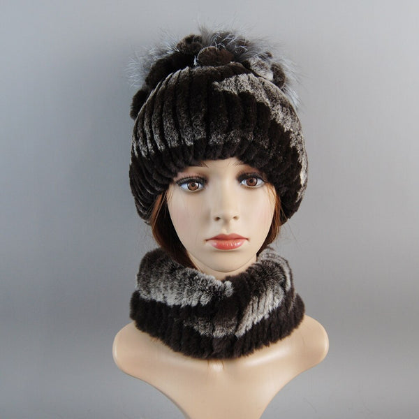 ClamantaBeauty  0 Bonnet et écharpe en fourrure