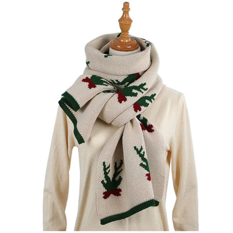 ClamantaBeauty  Beige / Unique Écharpe d'hiver pour femme style noël