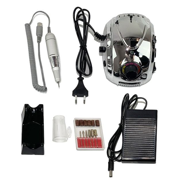 ClamantaBeauty  Bonnet femme Gris Lime à ongles électrique 65W 35000RPM Vitesse