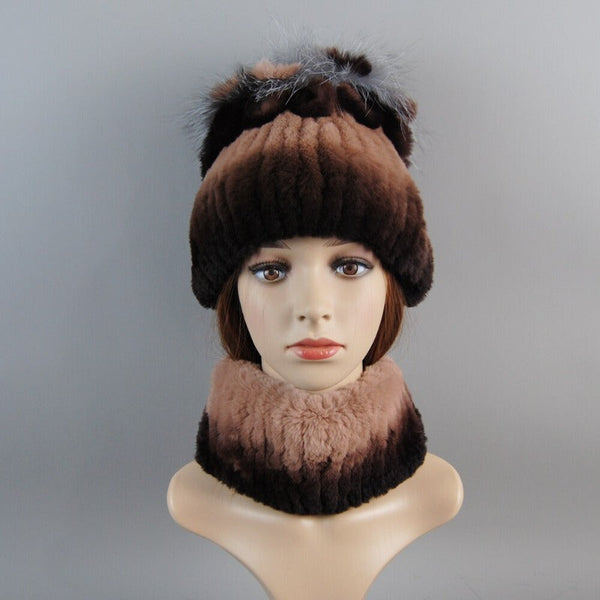 ClamantaBeauty  Chapeau et écharpe en fourrure