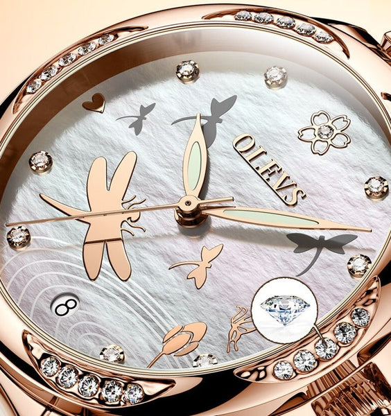 ClamantaBeauty  Coffre montre mécanique bracelet céramique pour femmes