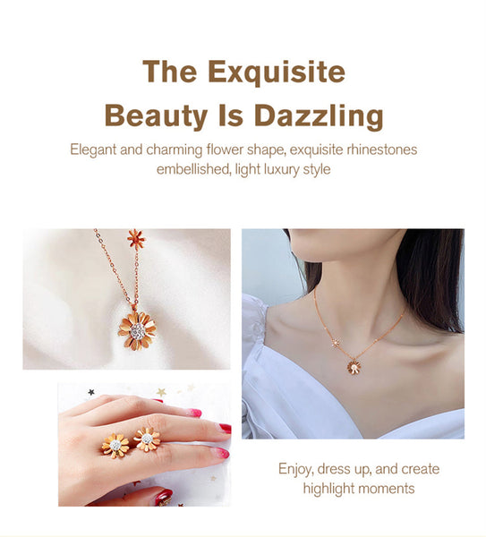 ClamantaBeauty  Coffret Montre-bracelet avec collier et boucles d'oreilles