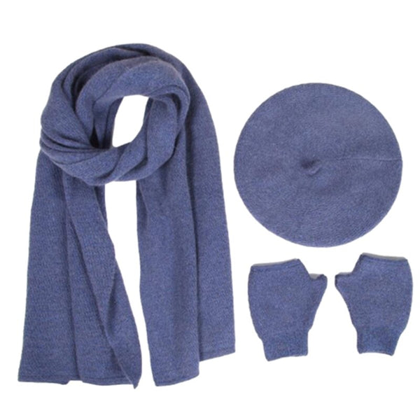 ClamantaBeauty  Ensemble Béret écharpe gants
